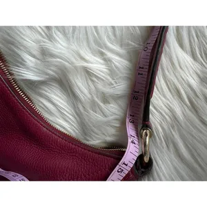 Michael Kors Leather Hobo Bag in Burgundy thumbnail 8