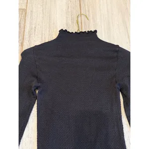 Free People Intimately Mara Mock Neck Bodysuit Womens XS/S Black Textured Boho thumbnail 6