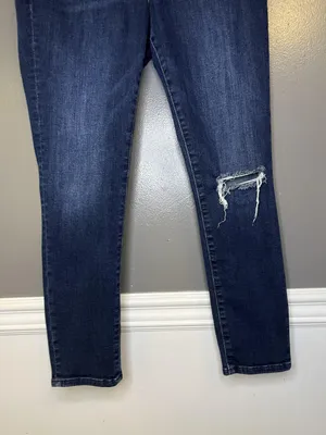 Good American Good Legs Crop Jeans Womens 30 Dark Wash High Rise Denim thumbnail 3