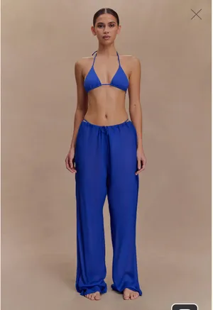 Tonya Sheer Straight Leg Cobalt Pants thumbnail 2