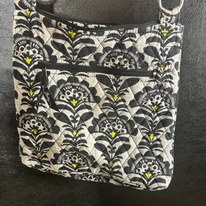 Vera Bradley Fanfare Yellow‎ And Black Crossbody Bag thumbnail 2