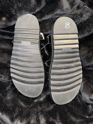Viapipa Black Patent Strappy Platform Sandals Size 7 thumbnail 6