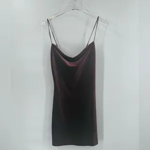 Abercrombie & Fitch velvet slip‎ dress burgundy size xs NWT thumbnail 3