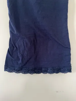 Aeropostale Navy Lace Trim Cami Tank Top Womens Medium Layering Basic 2000s thumbnail 3