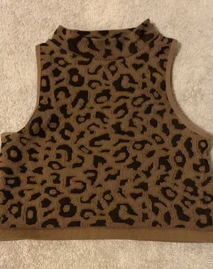 Brown Leopard Print Top thumbnail 1