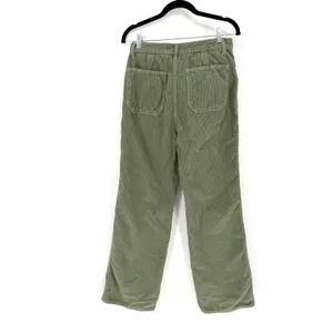 Reformation Alyssa High Rise Wide Leg Corduroy Pants Green 27‎ Organic Cotton thumbnail 6