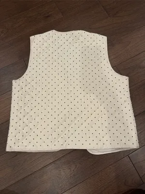 PrettyGarden Polka Dot Quilted Vest Size Large - C10-040 thumbnail 7