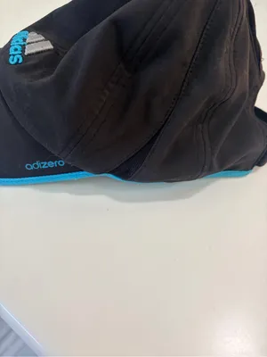 adidas Black Cap with Bright Blue Trim thumbnail 3