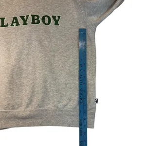 PLAYBOY‎ Grey Sweatshirt Crewneck Pullover Fun Comfy Oversized Size M thumbnail 6