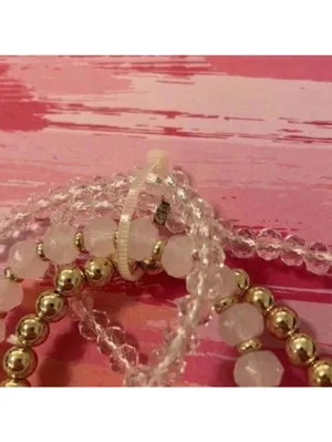 NWOT Set of 4 Beaded Stretch Bracelets thumbnail 3