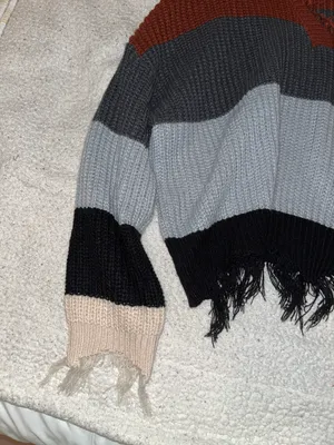 Rue 21 Distressed Fringe Sweater thumbnail 3