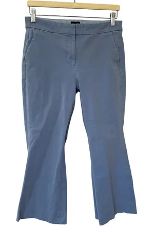 J.Crew kelsey pant women's size 8 sky blue work trousers straight leg med rise thumbnail 1