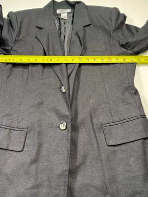 Bice Linen Blend Women's Black Double-Button Tailored Blazer thumbnail 4