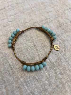 Bourbon and Bowties Turquoise Beaded Bracelet thumbnail 3