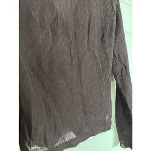 Madewell Shirred V-Neck Long-Sleeve Brushed Ruched-Front Top Size M thumbnail 9