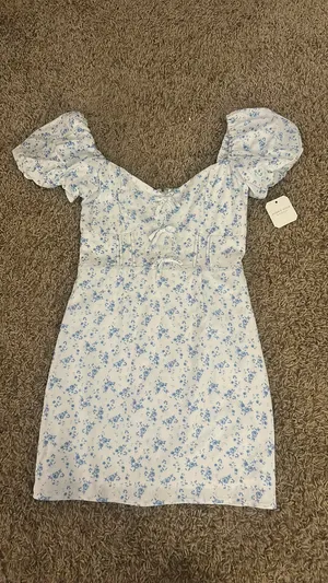 Altar'd State blue and white dress thumbnail 4
