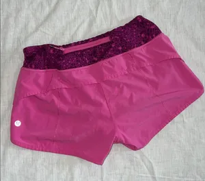 LULULEMON Womens Running Speed 2.5"‎ Pink Purple Short Sz 4 thumbnail 1