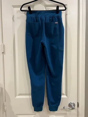 FIGS Technical Collection Zamora Jogger Scrub Pants – Navy/Orange – Size Small thumbnail 3