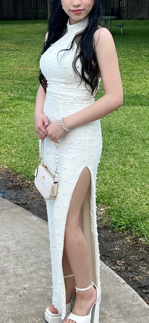 Oh Polly Embellished White Dress thumbnail 7
