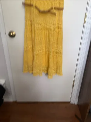 Zac & Rachel Yellow Sleeveless Lace Fit-and-Flare Dress thumbnail 6