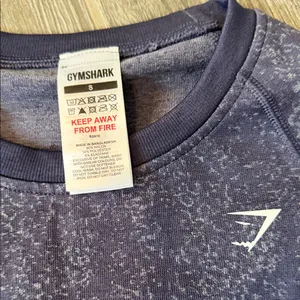 NEW Gymshark adapt seamless gray & purple Long Sleeve Crop Top small thumbnail 2