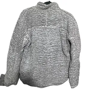 Thread & Supply Lazy Sunday Sherpa Pullover furry oversize 1/4 zip Sweater sz M thumbnail 3