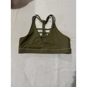 Zyia‎ Active Olive Green Strappy Sports Bra Size M Removable Pads Not Included thumbnail 2