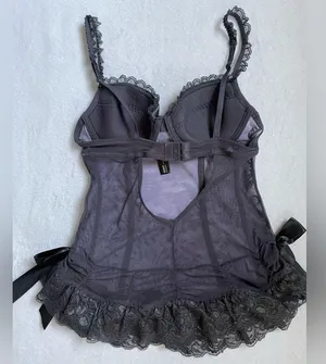 Women’s Lace Lingerie Padded Bra & Slip Dress Size Medium A11 thumbnail 5