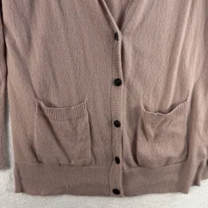 American Eagle L Large Cardigan Sweater Lightweight Knit‎ Blush Pink Long Sleeve thumbnail 3