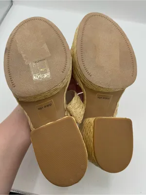 Dolce Vita Latoya Woven Raffia Platform Sandals Size 9.5 Light‎ Natural Raffia thumbnail 2