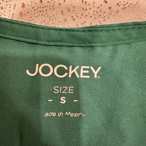 EUC Green Jockey medical scrub top size S Stretchy thumbnail 4