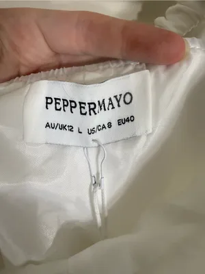 NWT Peppermayo Cavella Mini Dress White Size 8 thumbnail 7