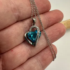 Always My Sister Forever My Friend Sterling Silver Crystal Heart Necklace thumbnail 10