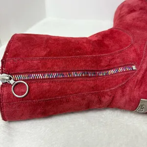 UGG Australia Peyton Red Boots with Rainbow‎ Zippers Size 5 thumbnail 10