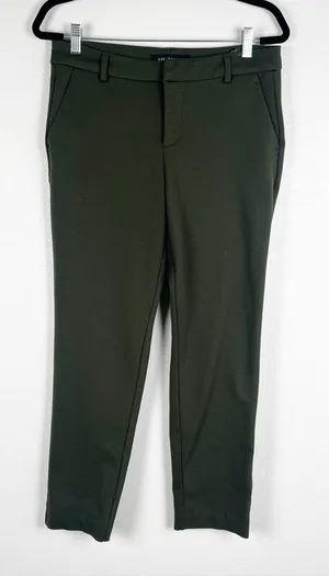 Liverpool Straight Leg Flat Front Trousers Olive Sz‎ 8 thumbnail 1