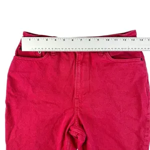 Abercrombie Red A&F Mom Jeans Relaxed‎ Tapered Leg Size 4 Short thumbnail 4