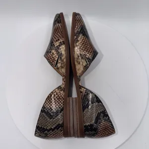 Madewell The Marisa D'Orsay Flats In Snake Embossed Leather Women's Size 7 thumbnail 4