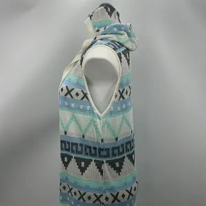 Say What medium native inspired print open cardigan hoodie thumbnail 3