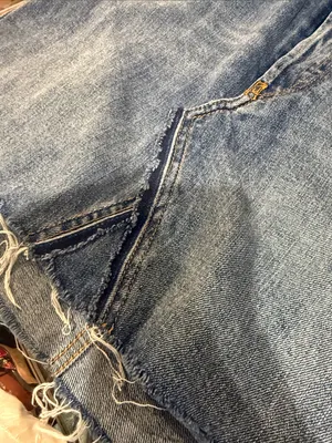 Zara mini jean denim skirt distressed premium denim collection skirt size small! thumbnail 7