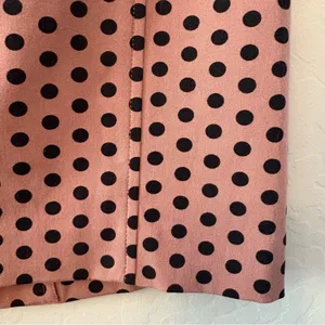 Ann Taylor LOFT mauve pink pencil skirt with black polka dots size 2 thumbnail 6