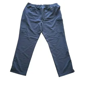 Figs Scrub Tech iCal Pants Blue Drawcord Half Elastic Waist Pants SZ XL #2154 thumbnail 5