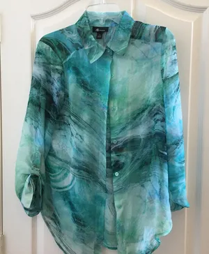 FINAL MARKDOWN Sheer ab studio blouse small thumbnail 1