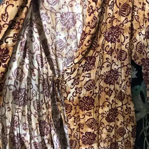 Vintage Victoria’s Secret robe / dress Hawaiian style size small brown burgundy thumbnail 5