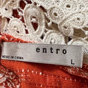 Entro Textured Orange and Cream Sweater thumbnail 4