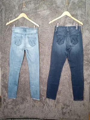 MOTHER High Waisted Looker &stunner Zip Ankle Step Fray Bundle Jeans Womens 25 thumbnail 5