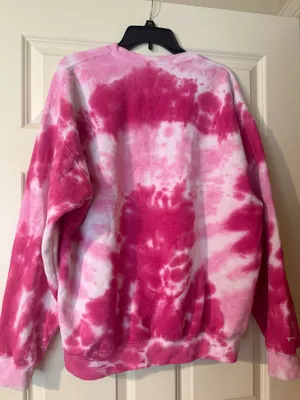 Urban Outfitters Pink Heart Sweatshirt Tie-Dye thumbnail 3
