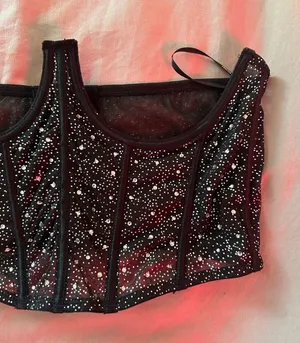 Forever 21 Rhinestone Underbust Corset Top thumbnail 2