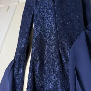 NEW Jessica Howard Navy Blue Formal Dress with Chiffon Overlay Women’s Size 16W thumbnail 10