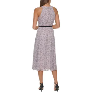 NWT Tommy Hilfiger Medallion Fit and Flare MIDI Dress Ballerina Pink / Multi 10 thumbnail 3