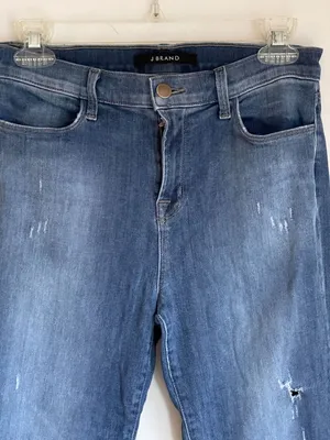 J Brand Distressed Bootcut Blue Jeans Size 28 x 34 thumbnail 3
